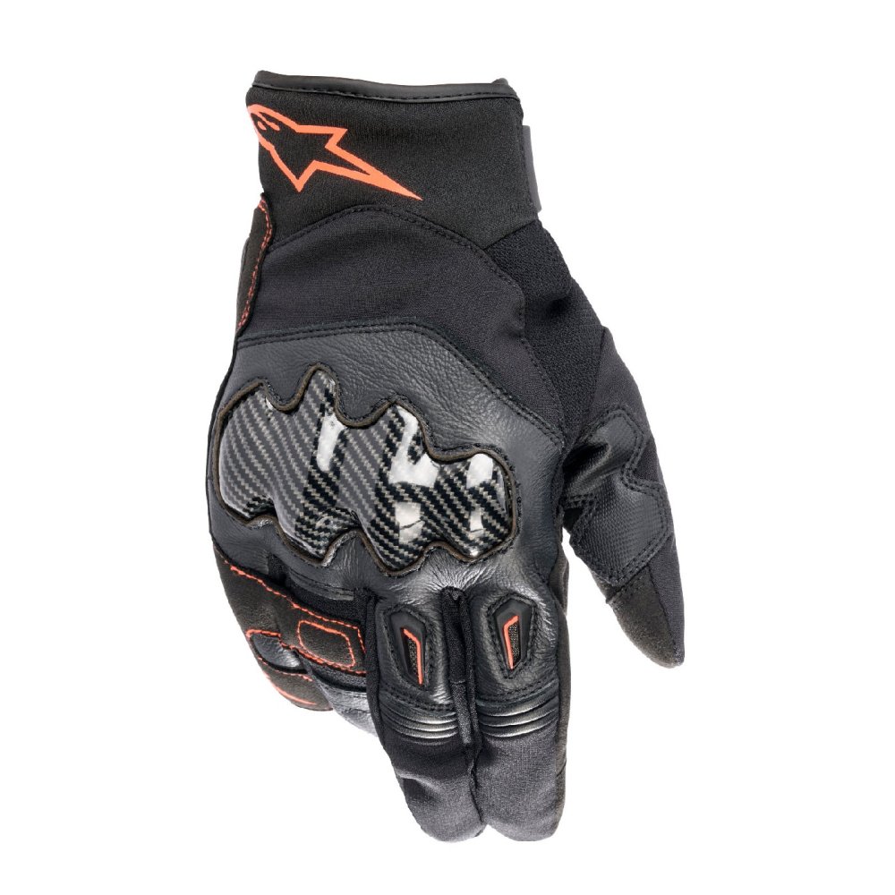 rukavice SMX-1 DRYSTAR, ALPINESTARS (černá/červená fluo) 2025