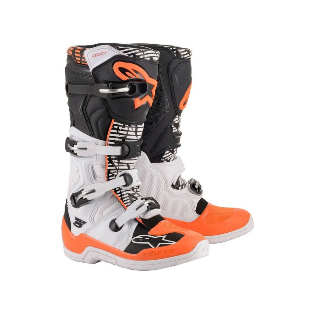 boty TECH 5, ALPINESTARS (bílá/černá/oranžová fluo)