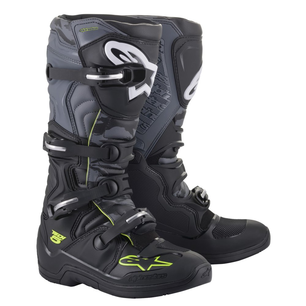 boty TECH 5, ALPINESTARS (černá/šedá/žlutá fluo) 2025