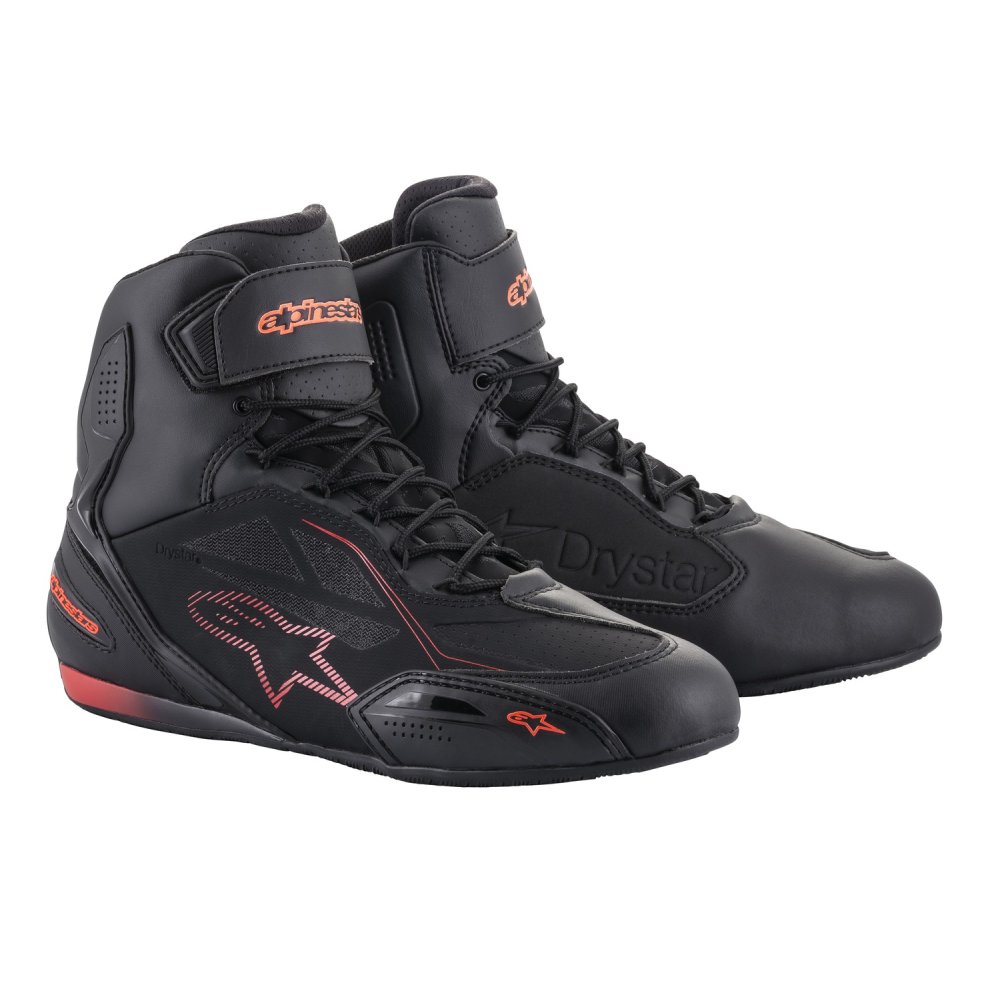 boty FASTER-3 DRYSTAR, ALPINESTARS (černá/červená fluo) 2025