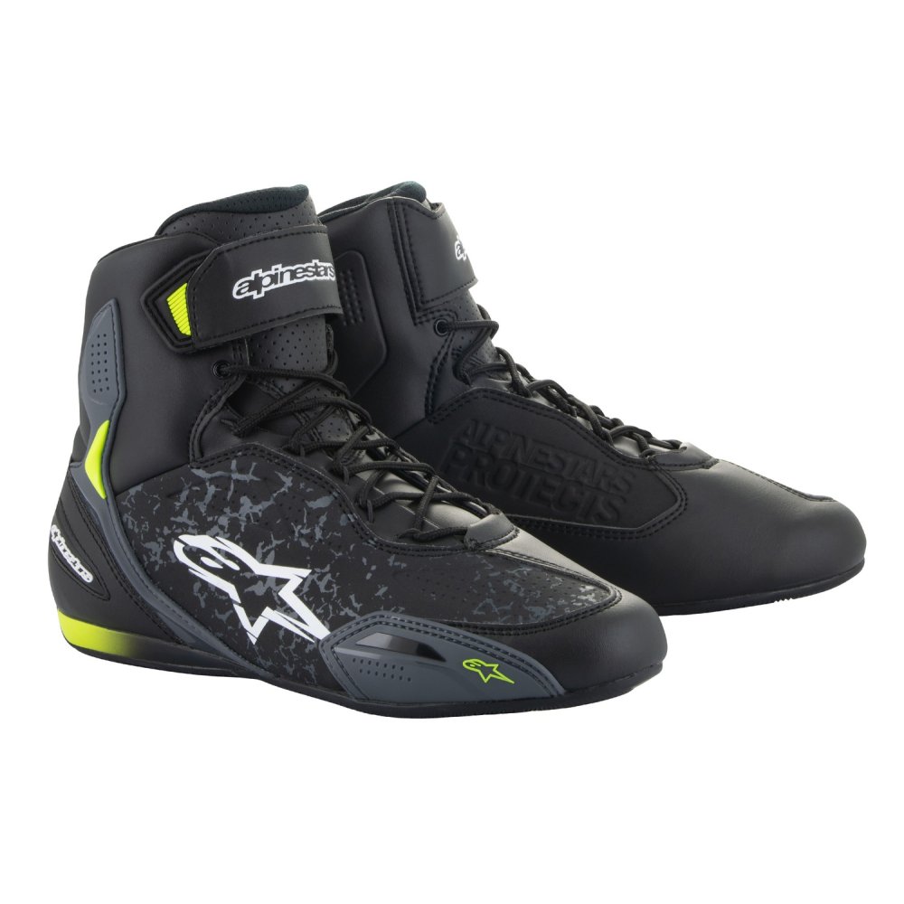 boty FASTER-3, ALPINESTARS (černá/žlutá fluo) 2024