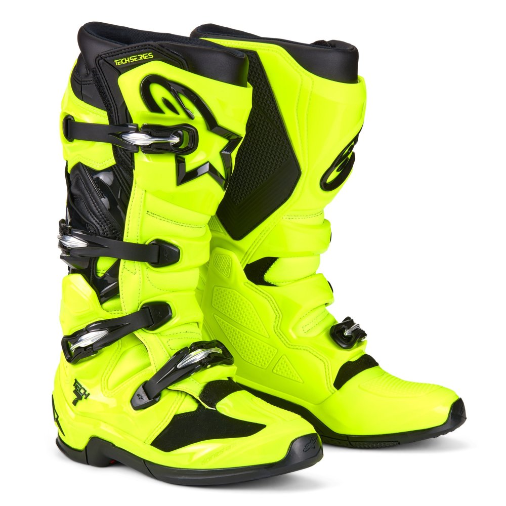 boty TECH 7, ALPINESTARS (žlutá fluo/černá) 2025