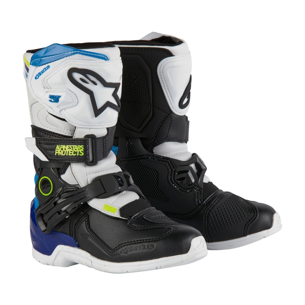 boty TECH 3S KIDS, ALPINESTARS, dětské (bílá/černá/modrá) 2025