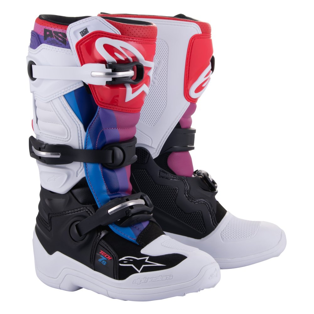 boty TECH 7 S, ALPINESTARS, dětské (bílá/černá/červená/modrá/fialová) 2025