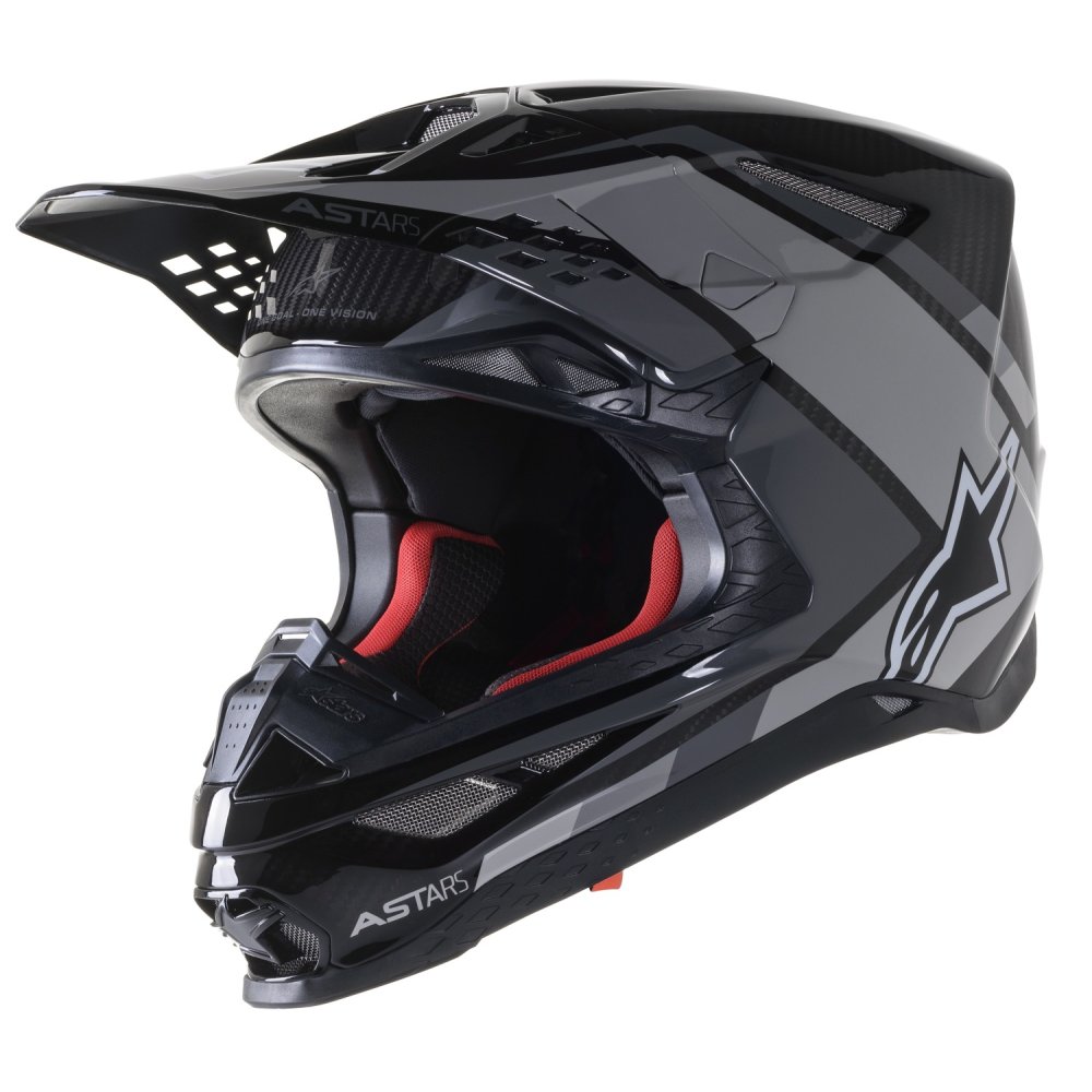 přilba SUPERTECH S-M10 CARBON META2, ALPINESTARS (černá/šedá lesklá)