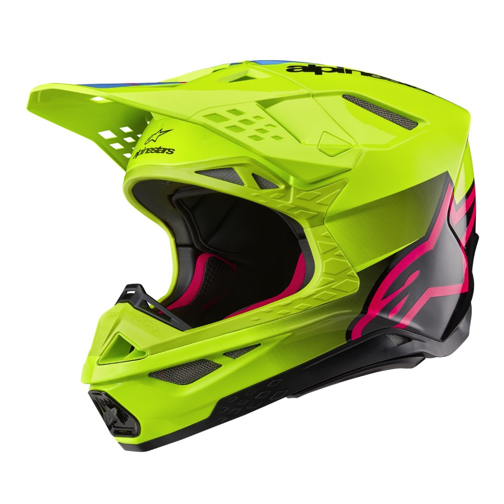 přilba SUPERTECH S-M10 UNITE, ALPINESTARS (žlutá fluo/černá/růžová) 2025