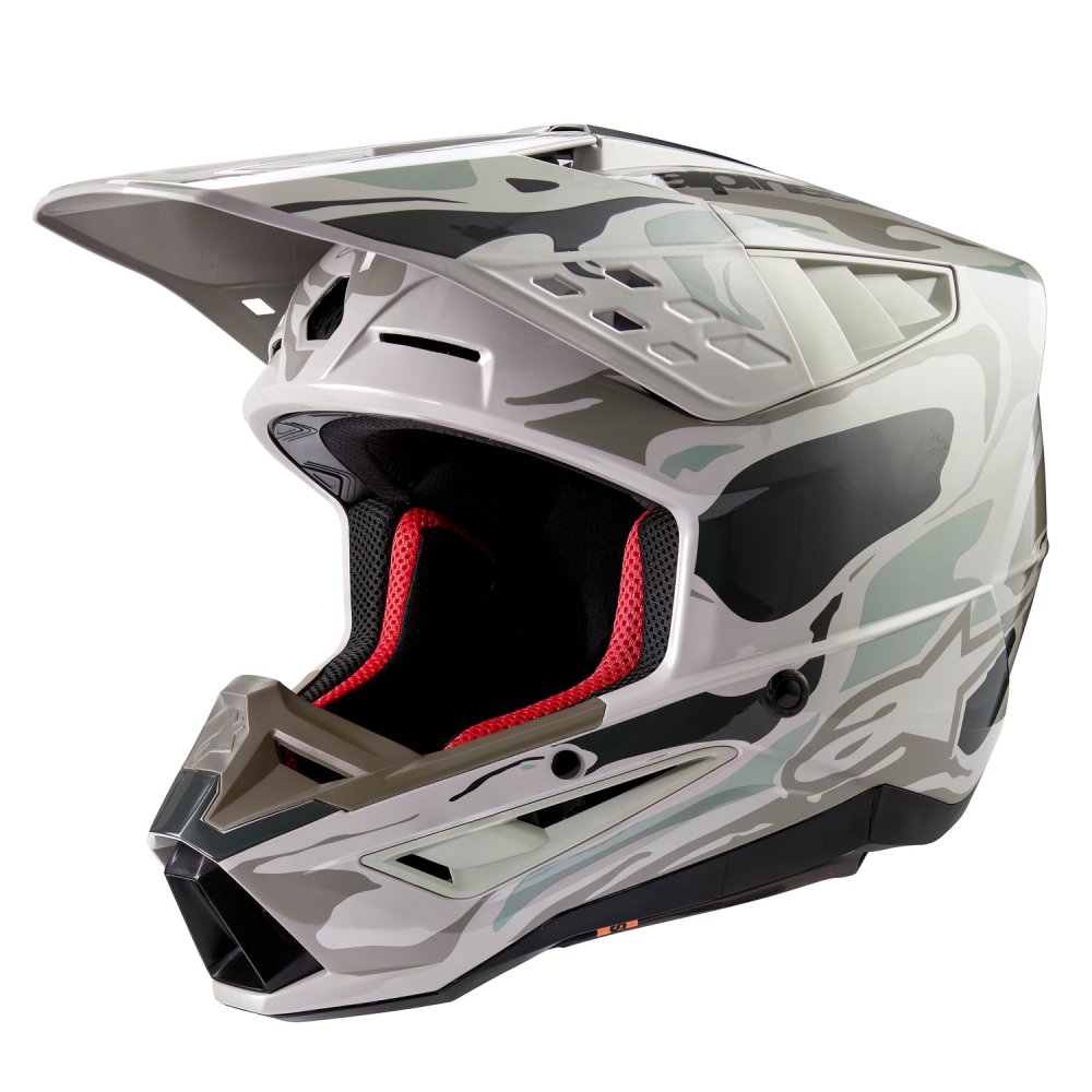 přilba S-M5 MINERAL, ALPINESTARS (šedá/zelená camo) 2025