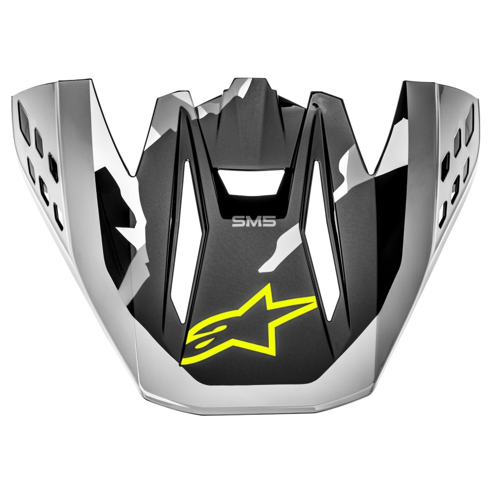 kšilt pro přilby S-M5 ROVER, ALPINESTARS (žlutá fluo/šedá/maskáč, verze ECE 22.05)