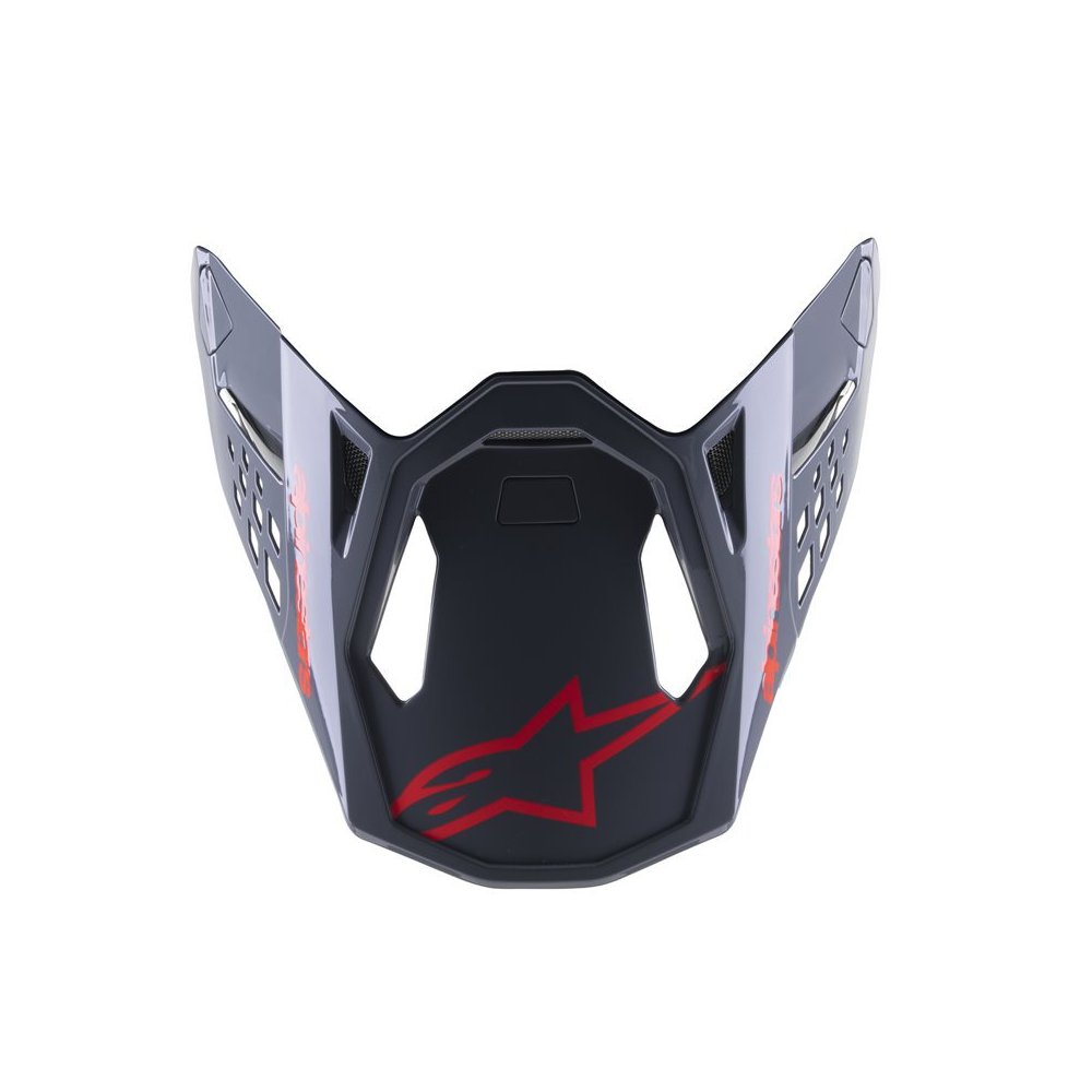 kšilt pro přilby SUPERTECH S-M8 RADIUM 2, ALPINESTARS (černá/červená lesklá)