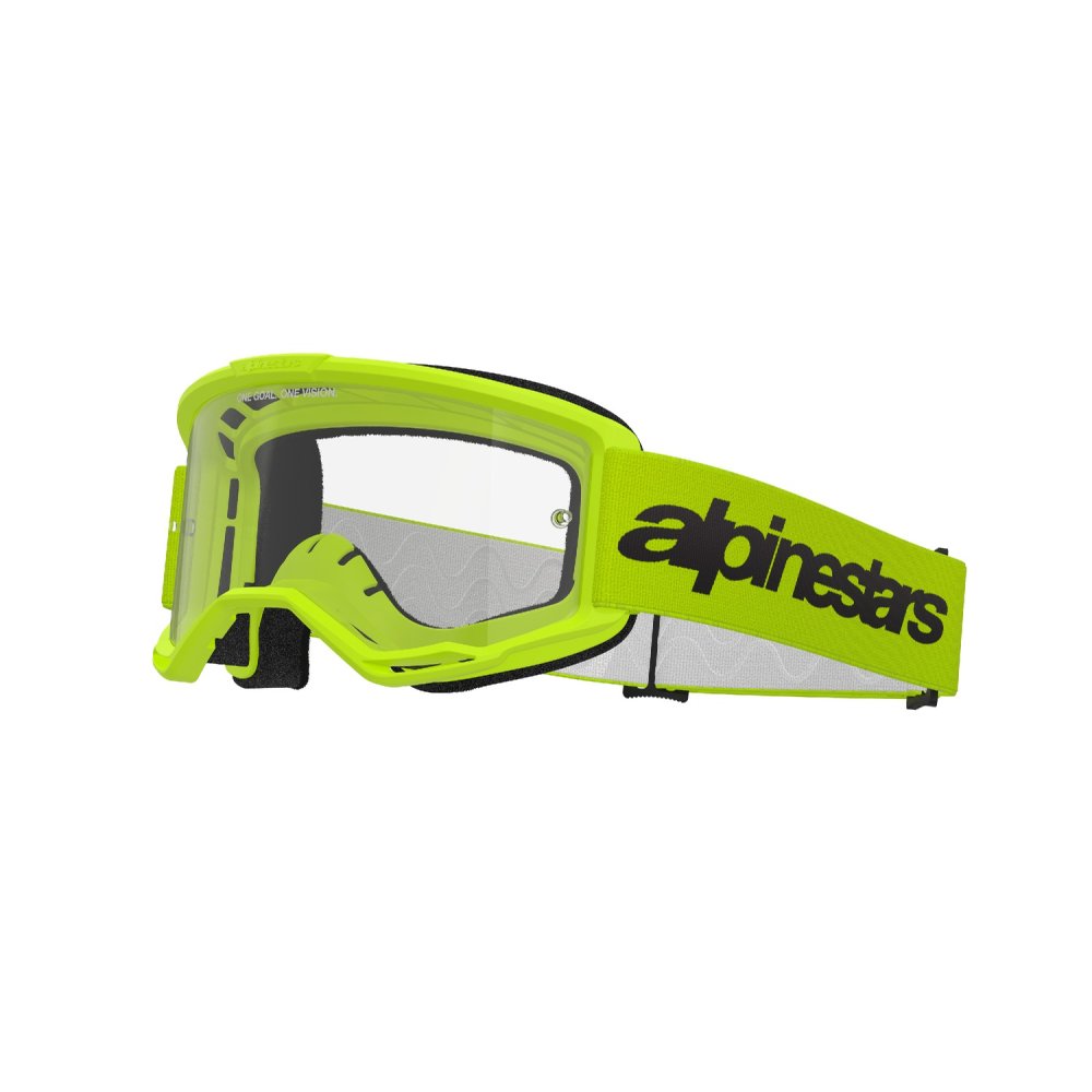 brýle VISION 3 WORDMARK, ALPINESTARS (žlutá fluo, čiré plexi) 2025