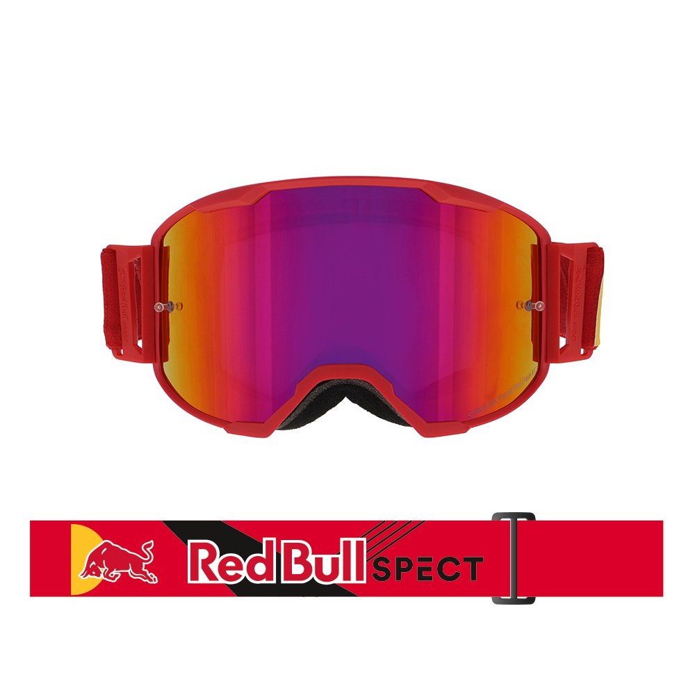 brýle STRIVE, RedBull Spect (červené mátné, plexi fialové zrcadlové)