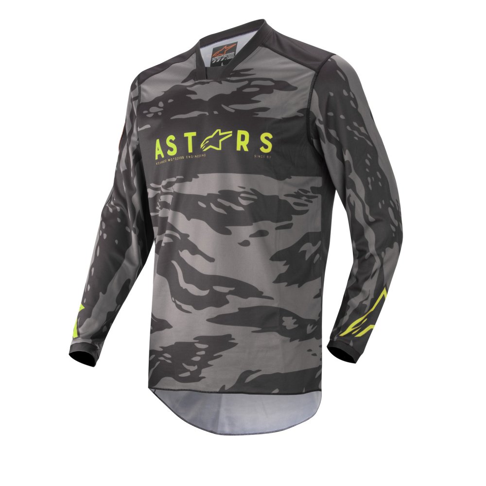 dres RACER TACTICAL, ALPINESTARS (černá/šedá maskáčová/žlutá fluo)