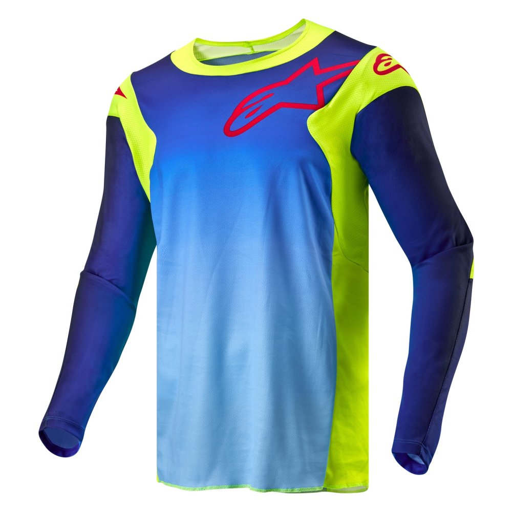 dres RACER HOEN, ALPINESTARS (žlutá fluo/modrá/červená) 2024