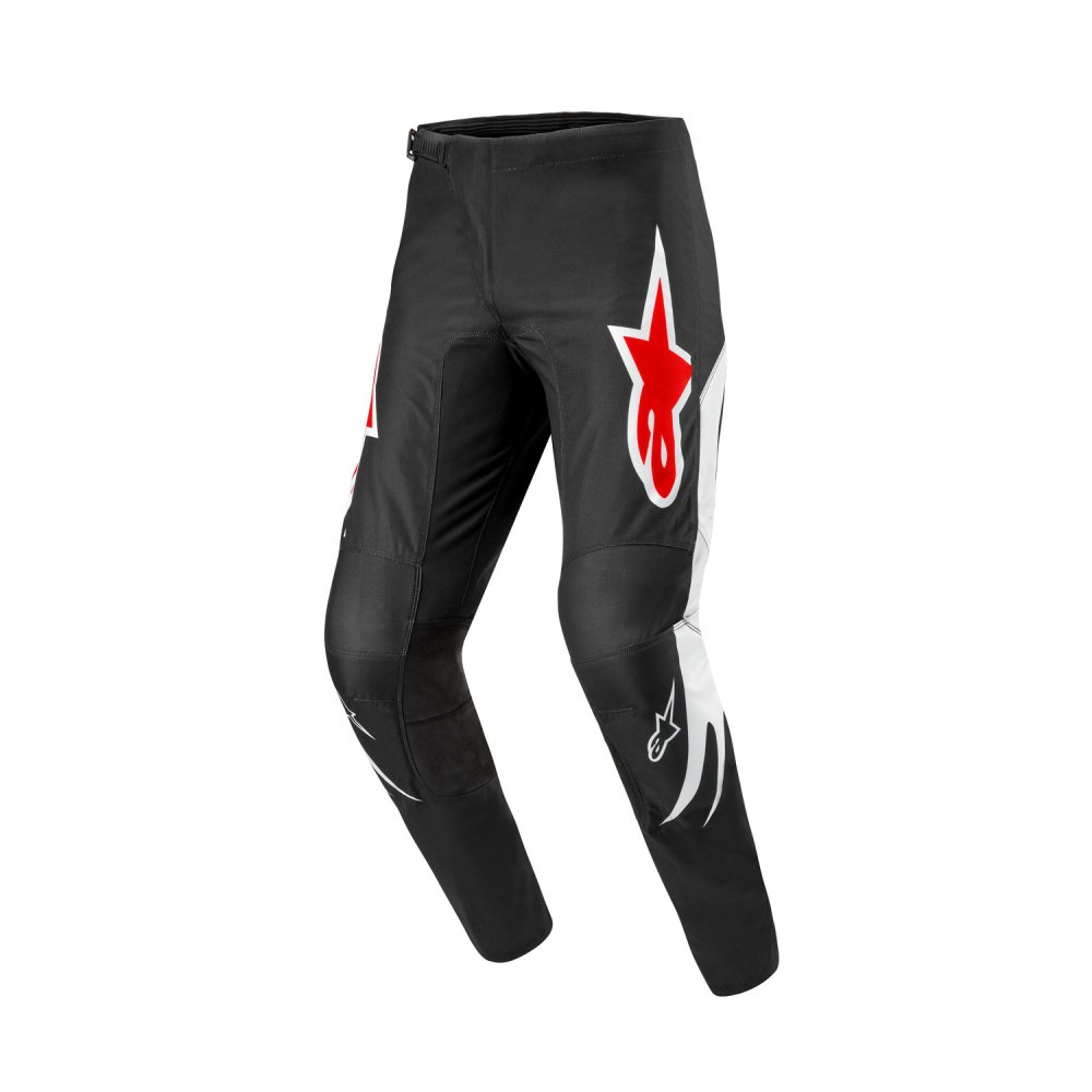 kalhoty FLUID LUCENT, ALPINESTARS (černá/bílá/červená) 2024