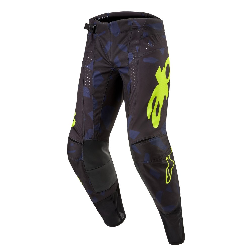 kalhoty TECHSTAR RANTERA, ALPINESTARS (černá/modrá/žlutá fluo) 2024