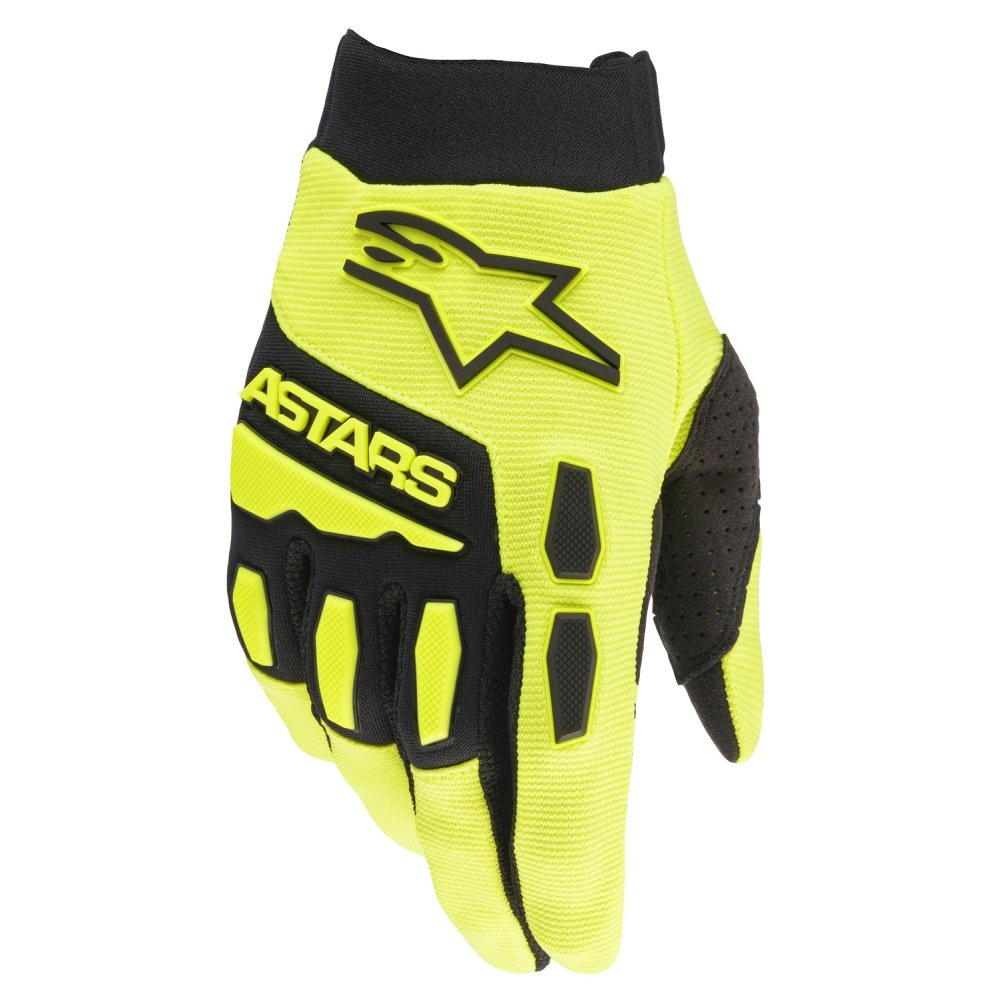 rukavice FULL BORE, ALPINESTARS (žlutá fluo/černá) 2025