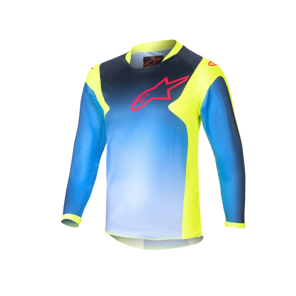 dres RACER HOEN KIDS, ALPINESTARS, dětský (žlutá fluo/tmavě modrá) 2024