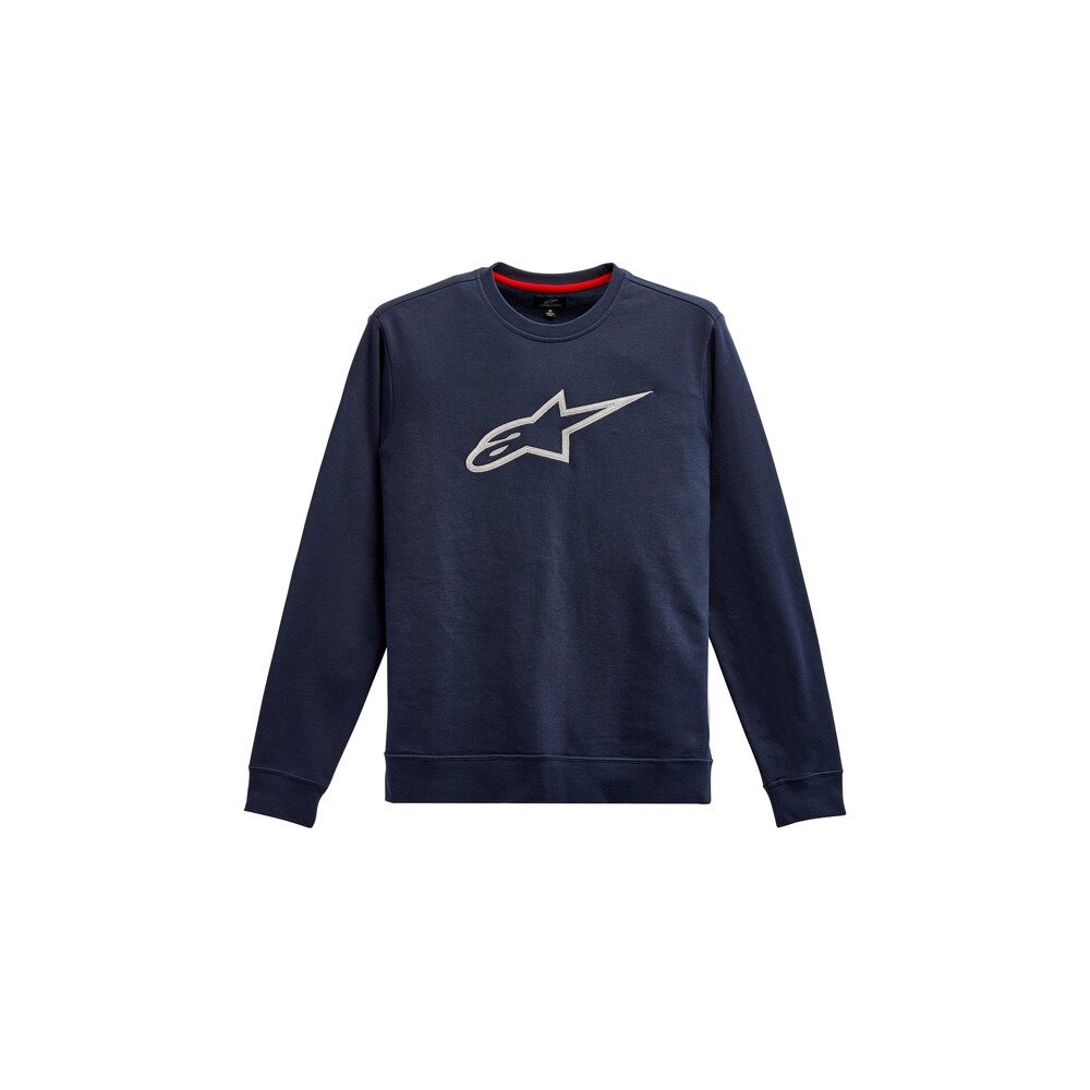 mikina AGELESS CREW FLEECE, ALPINESTARS (modrá/bílá)