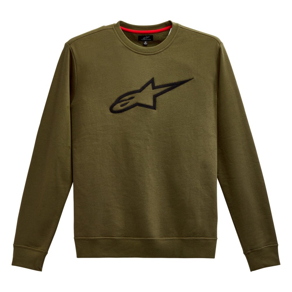 mikina AGELESS CREW FLEECE, ALPINESTARS (zelená/černá)