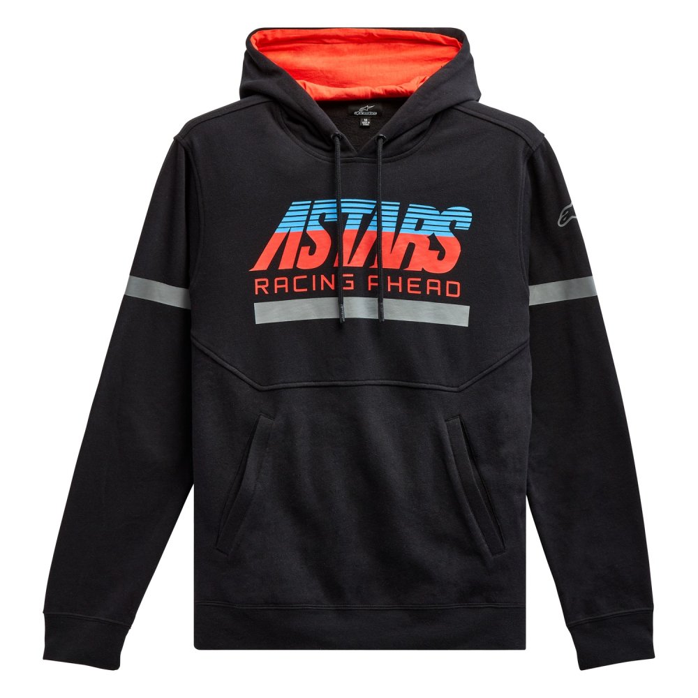 mikina CLUB HOODIE, ALPINESTARS (černá/červená/modrá/šedá)