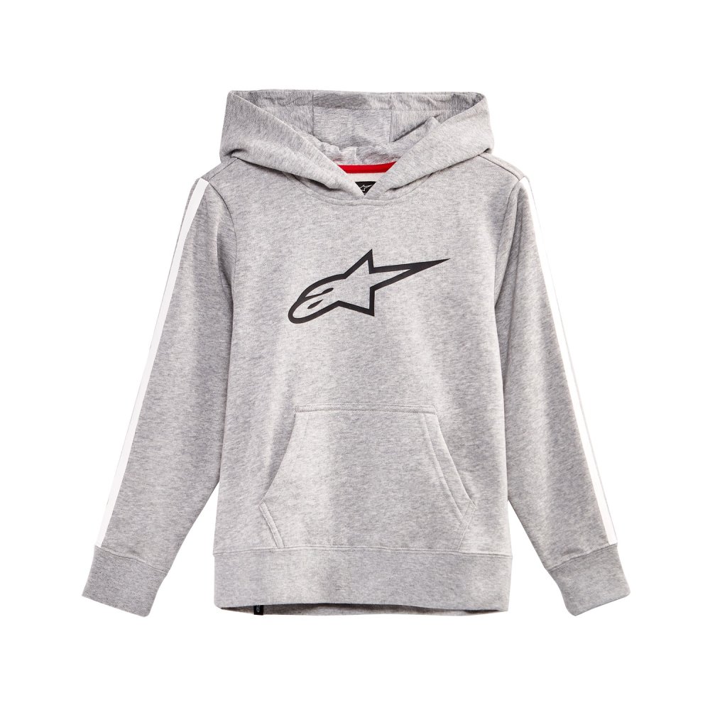 mikina KIDS RACEY HOODIE, ALPINESTARS, dětská (šedá/červená)