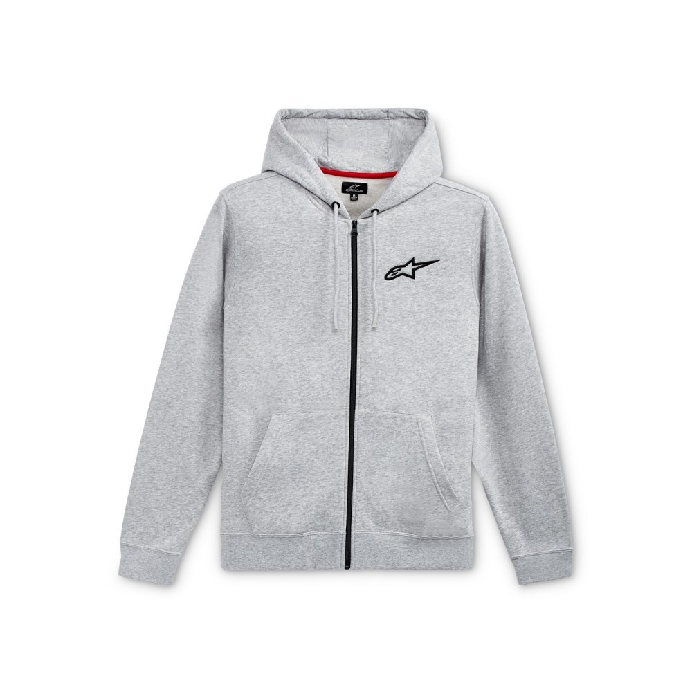 mikina AGELESS CHEST HOODIE, ALPINESTARS (šedá/černá)