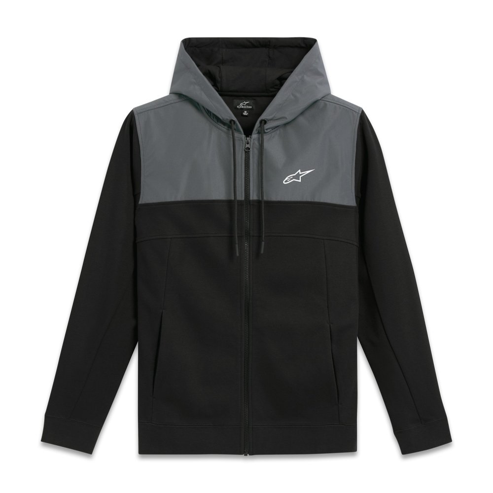 mikina RECKONING HOODIE, ALPINESTARS (černá/šedá)