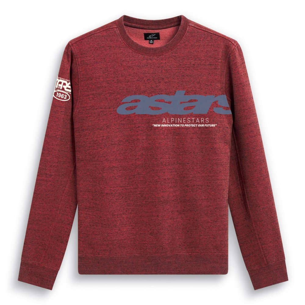 mikina EPISODE CREW FLEECE, ALPINESTARS (tmavě červená)