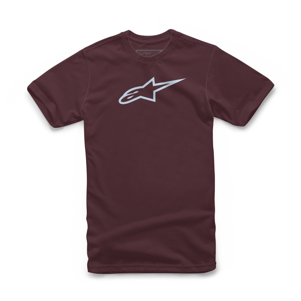 triko AGELESS CLASSIC TEE, ALPINESTARS (karmínová/světle modrá)