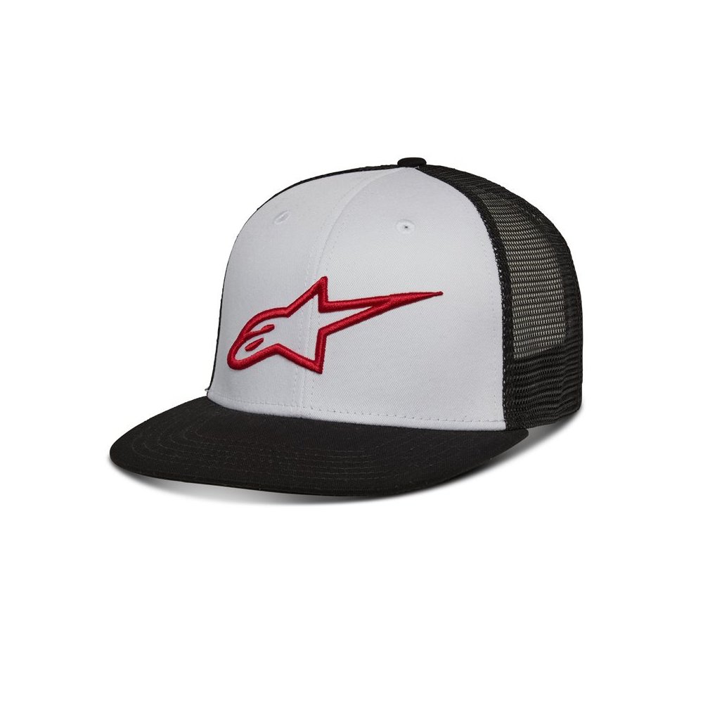 kšiltovka CORP TRUCKER, ALPINESTARS (bílá/černá/červená)