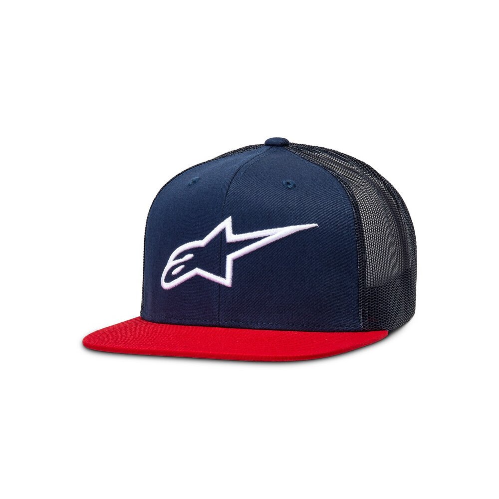 kšiltovka CORP TRUCKER, ALPINESTARS (modrá/červená/černá/bílá)