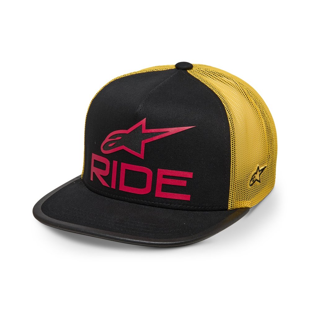 kšiltovka RIDE 4.0 TRUCKER, ALPINESTARS (černá/žlutá/červená)