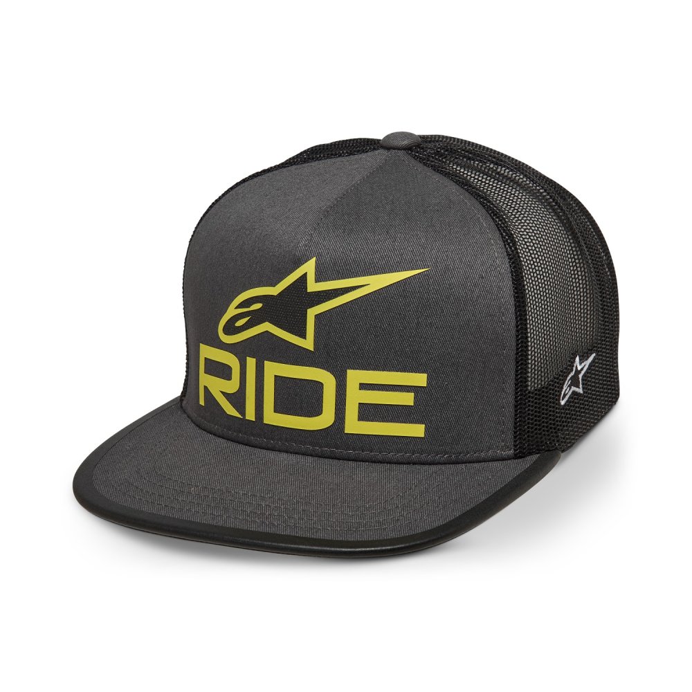 kšiltovka RIDE 4.0 TRUCKER, ALPINESTARS (šedá/černá/žlutá)