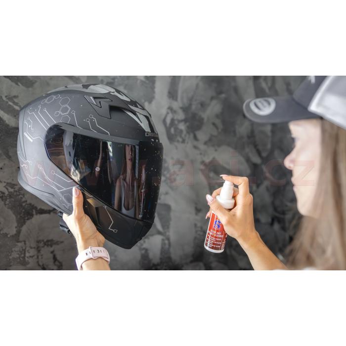 S100 čistič hledí s mikrovláknovou utěrkou - Visor & Helmet Cleaner 100 ml