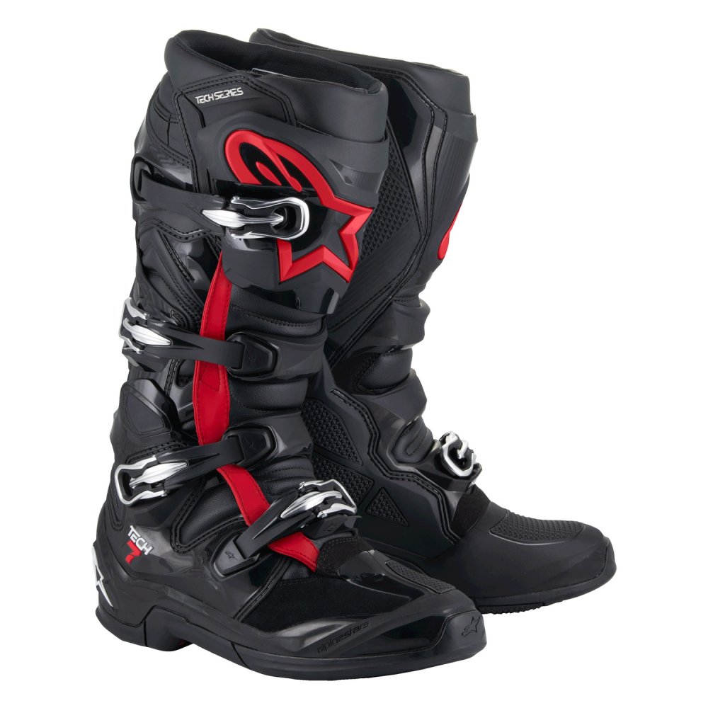 boty TECH 7, ALPINESTARS (černá/červená fluo) 2025