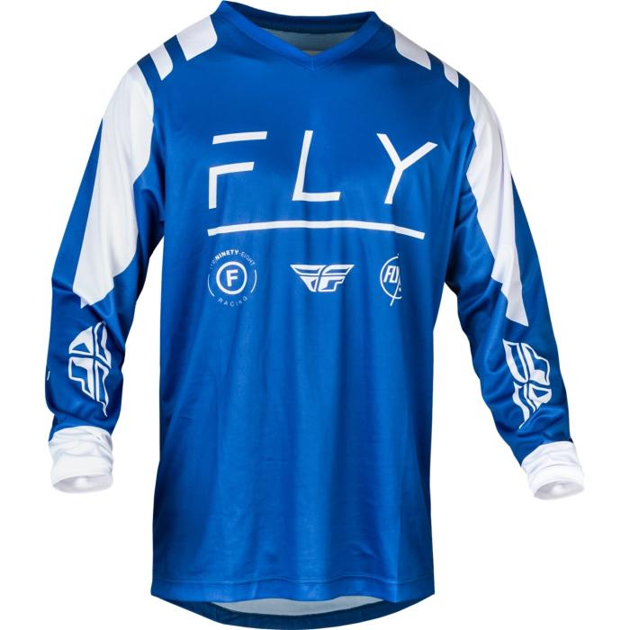 dres F-16, FLY RACING - USA 2024 (modrá/bílá, vel. XL)