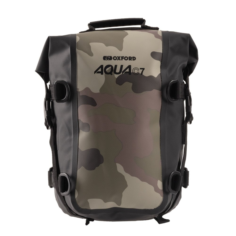 brašna na padací rám AQUA C7 crash bar bag, OXFORD (maskáč, objem 7l)