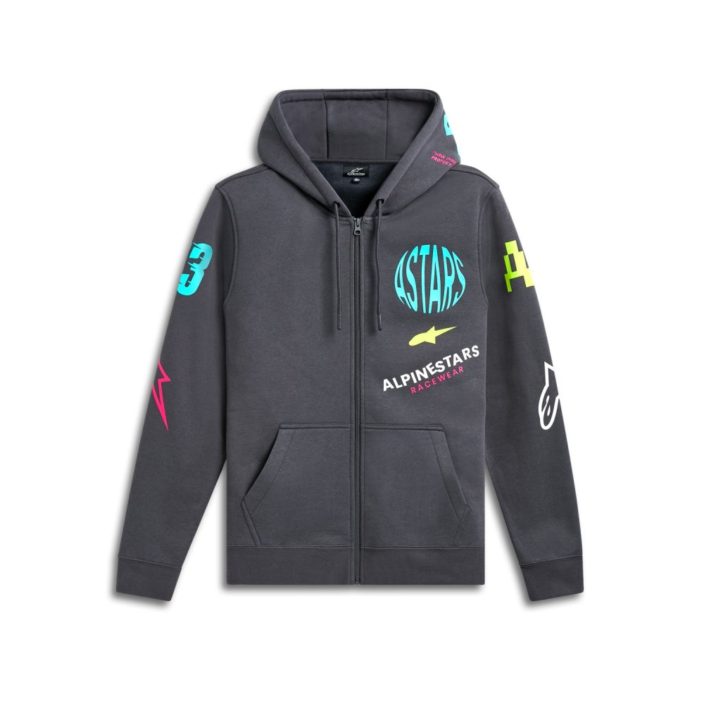 mikina VARIGATE HOODIE, ALPINESTARS (tmavě šedá)