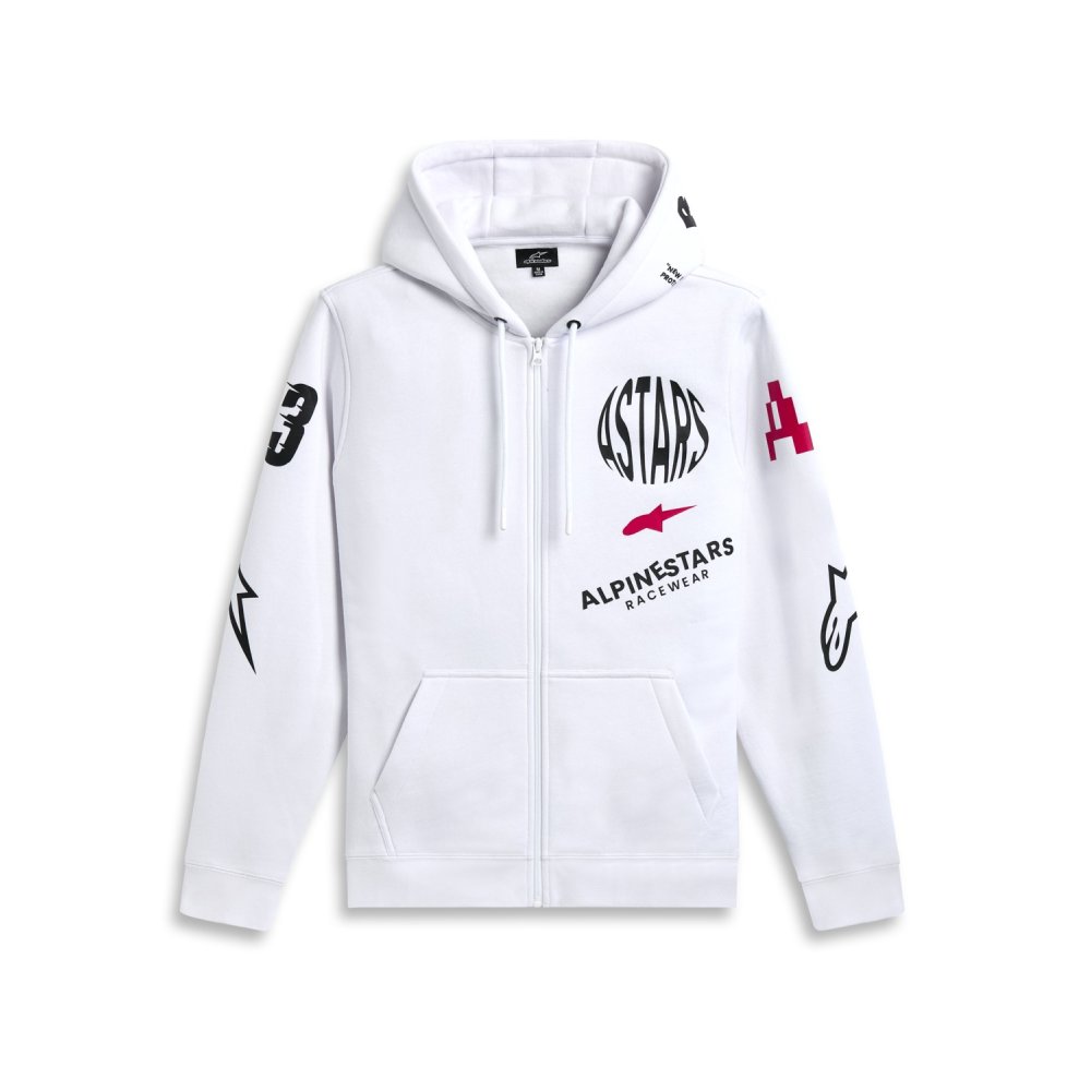 mikina VARIGATE HOODIE, ALPINESTARS (bílá)