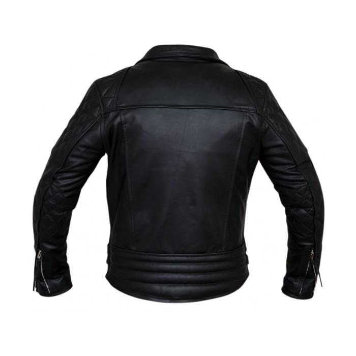 kožená moto bunda křivák Diamond černý, Velikost 4XL