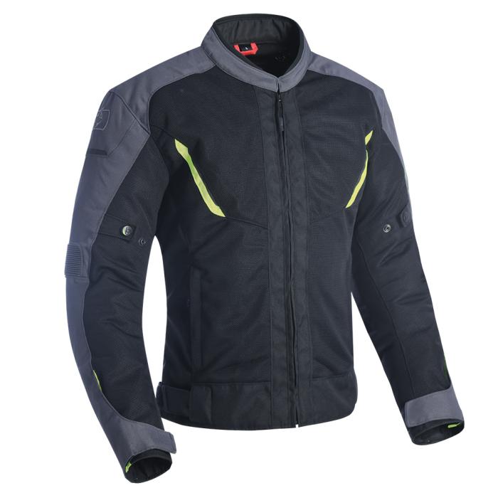 textilní moto bunda Oxford Delta 1.0 Air černá/šedá/fluo - LETNÍ, Velikost 4XL