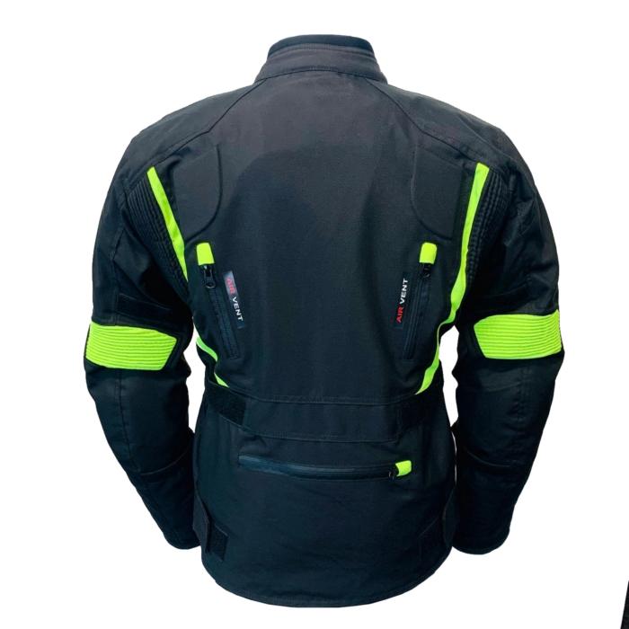 dámská moto bunda TP černá/žlutá fluo, Velikost XXL