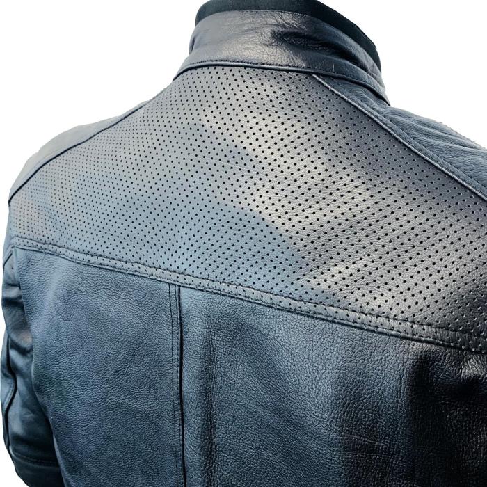 kožená moto bunda Perfor černá, Velikost 4XL