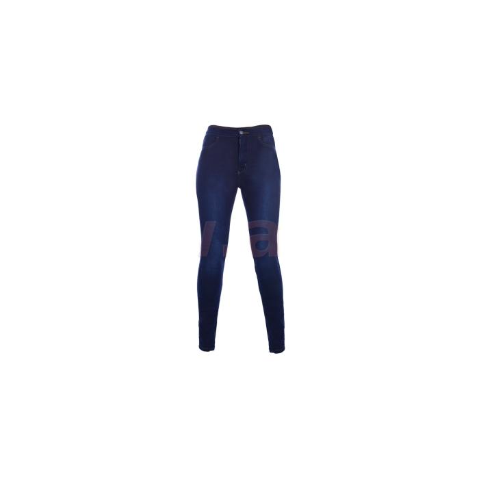 dámské moto kalhoty Oxford Super Jeggings 2.0 indigo modré, Velikost 3XL 20/28, Délka prodloužené