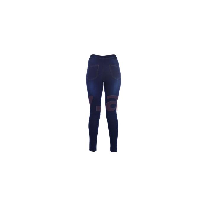 dámské moto kalhoty Oxford Super Jeggings 2.0 indigo modré, Velikost 3XL 20/28, Délka prodloužené