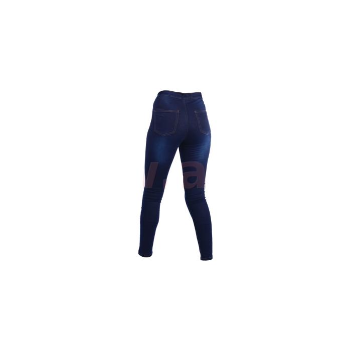 dámské moto kalhoty Oxford Super Jeggings 2.0 indigo modré, Velikost 3XL 20/28, Délka prodloužené