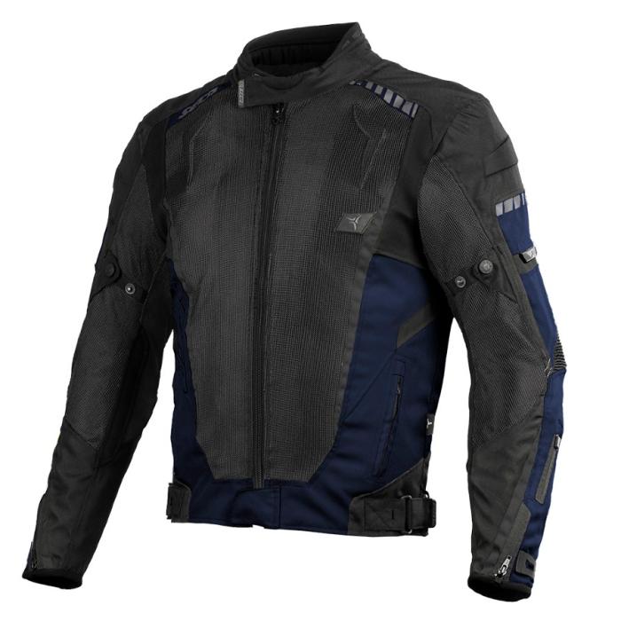 textilní moto bunda Seca Airflow II černá/modrá - LETNÍ, Velikost L