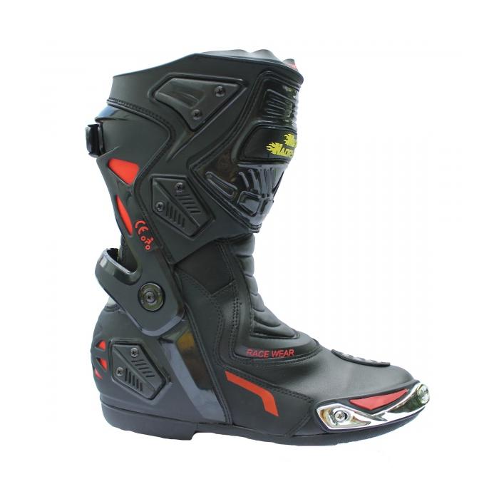 boty na motorku Racing Boot R19 černá/červená