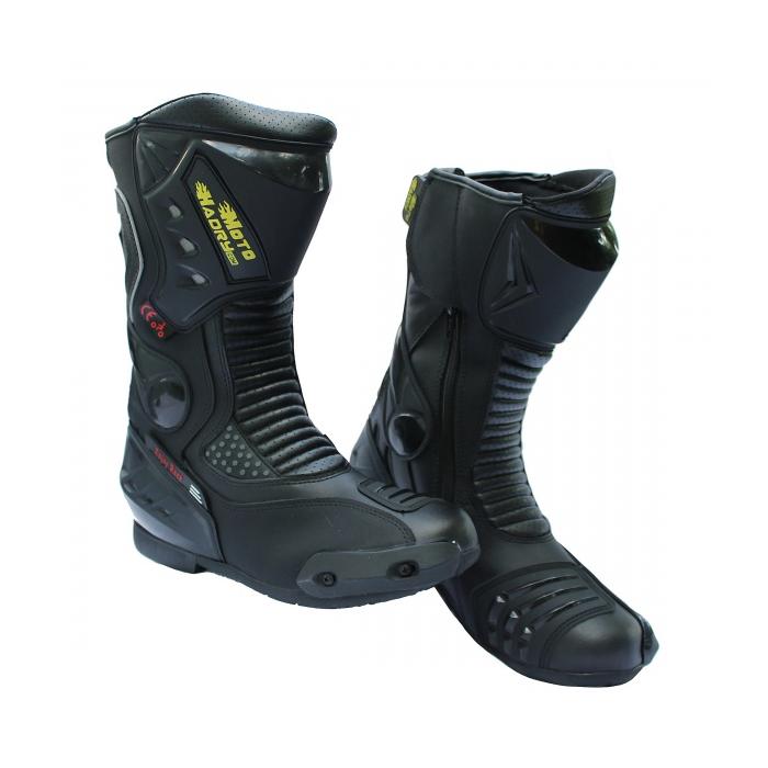 boty na motorku Racing Boot černé, Velikost bot 45