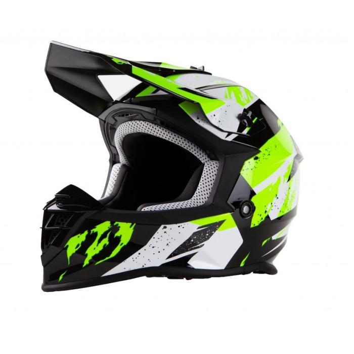 motokrosová přilba Maxx MX30 černo/zelená fluo, Velikost XS